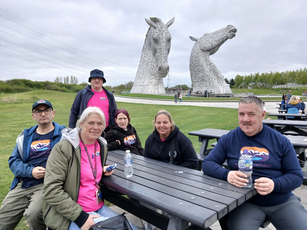 Community visit to the Kelpies